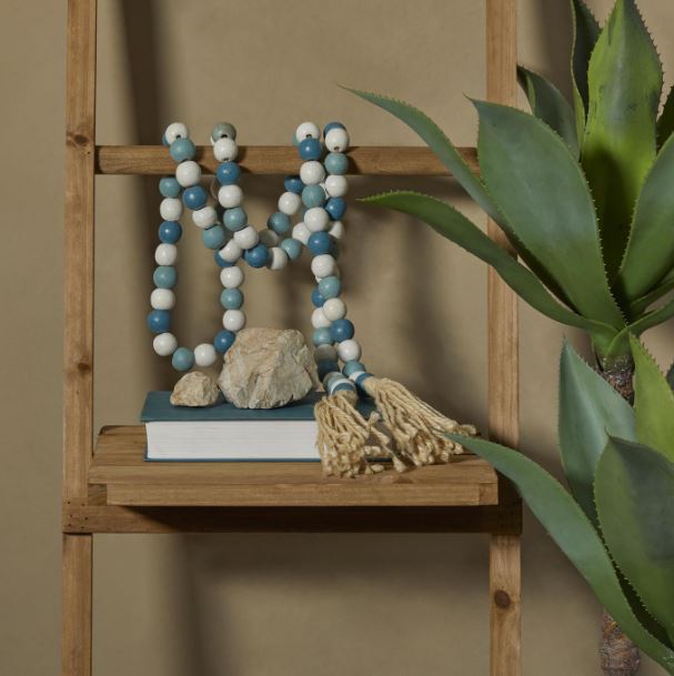 Blue Mango Wood Beaded Garland