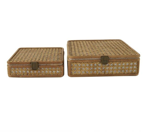 Wood Woven Rattan Box