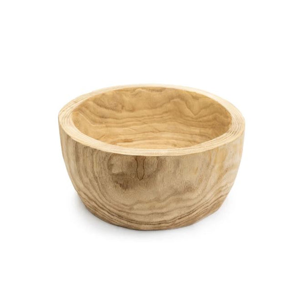 Deep Round Wooden Bowl