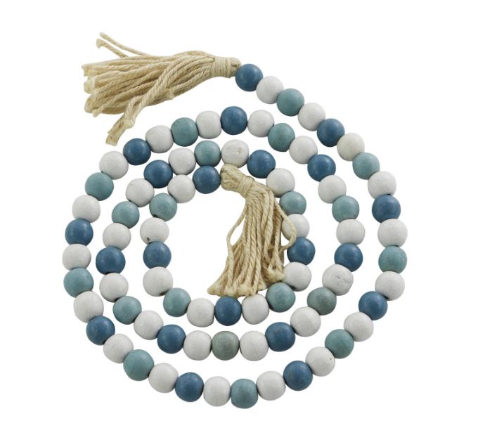 Blue Mango Wood Beaded Garland