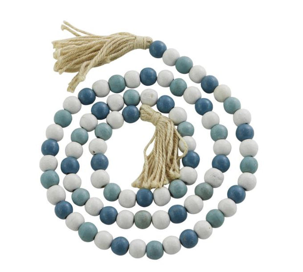 Blue Mango Wood Beaded Garland
