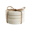 Marble Coasters with Brass Tree Inlay (Set of 4)