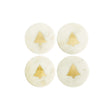 Marble Coasters with Brass Tree Inlay (Set of 4)