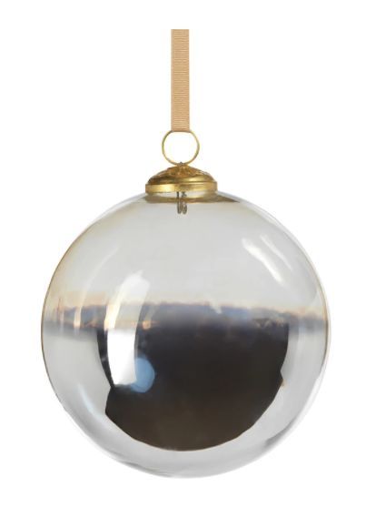 Ombre Luster Ornament – Silver MED
