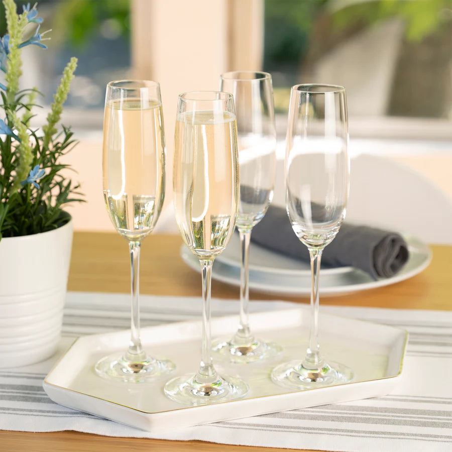 Salute Champagne Flute Glasses – Set of 4